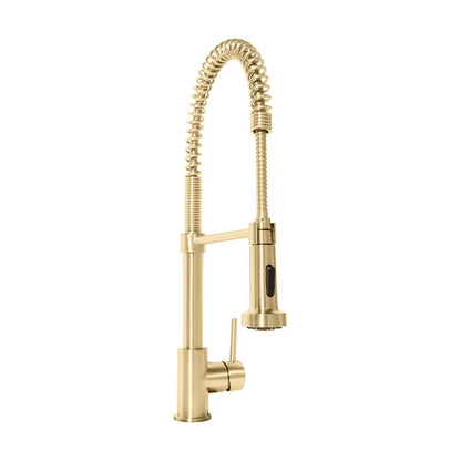 ZLINE Autograph Edition Apollo Pull Down Spring Single Handle Kitchen Faucet in Champagne Bronze (APL-KF-CB)