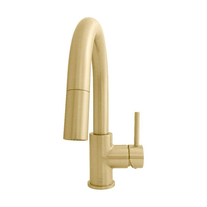 ZLINE Autograph Edition Dante Pull Down Single Handle Kitchen Faucet in Champagne Bronze (DNT-KF-CB)