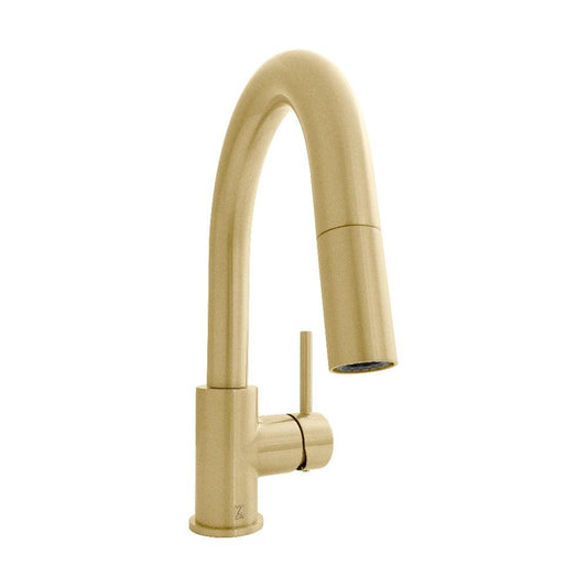 ZLINE Autograph Edition Dante Pull Down Single Handle Kitchen Faucet in Champagne Bronze (DNT-KF-CB)