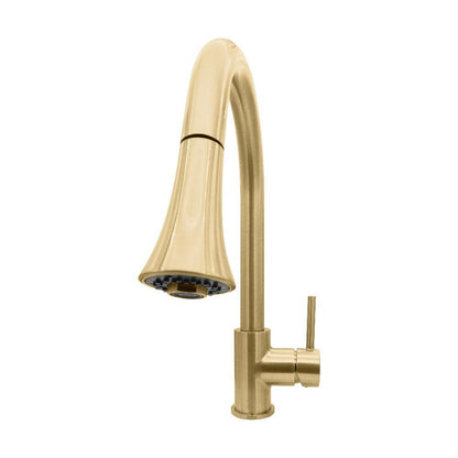 ZLINE Autograph Edition Edison Pull Down Single Handle Kitchen Faucet in Champagne Bronze (EDS-KF-CB)