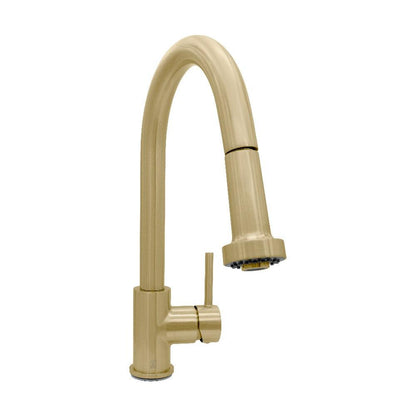 ZLINE Autograph Edition Monet Pull Down Single Handle Kitchen Faucet in Champagne Bronze (MON-KF-CB)
