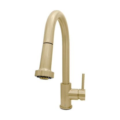 ZLINE Autograph Edition Monet Pull Down Single Handle Kitchen Faucet in Champagne Bronze (MON-KF-CB)