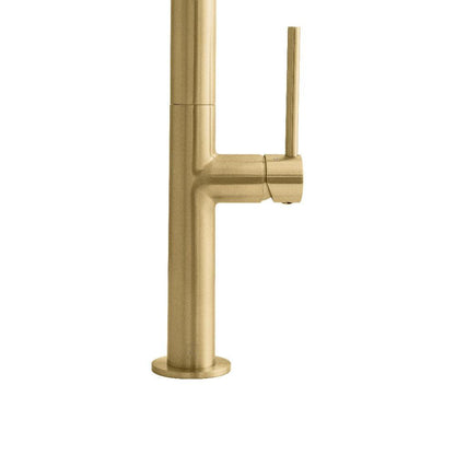 ZLINE Autograph Edition Voltaire Pull Down Single Handle Kitchen Faucet in Champagne Bronze (VLT-KF-CB)