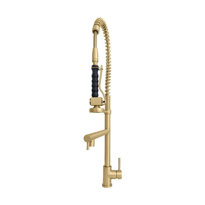 ZLINE Autograph Edition Van Gogh Pull Down Spring Kitchen Faucet with Pot Filler in Champagne Bronze (VNG-KF-CB)