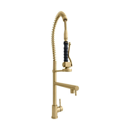 ZLINE Autograph Edition Van Gogh Pull Down Spring Kitchen Faucet with Pot Filler in Champagne Bronze (VNG-KF-CB)