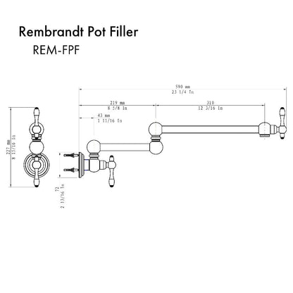 ZLINE Autograph Edition Rembrandt Pot Filler in Champagne Bronze (REM-FPF-CB)