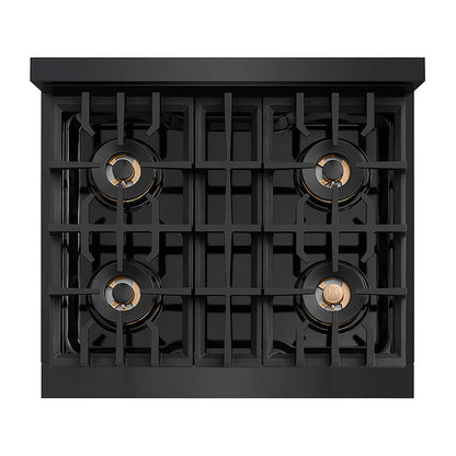 ZLINE 30 in. Classic Gas Rangetop with 4 Burner DuoPro™ Cooktop in Black Stainless Steel (PCRTB-30)