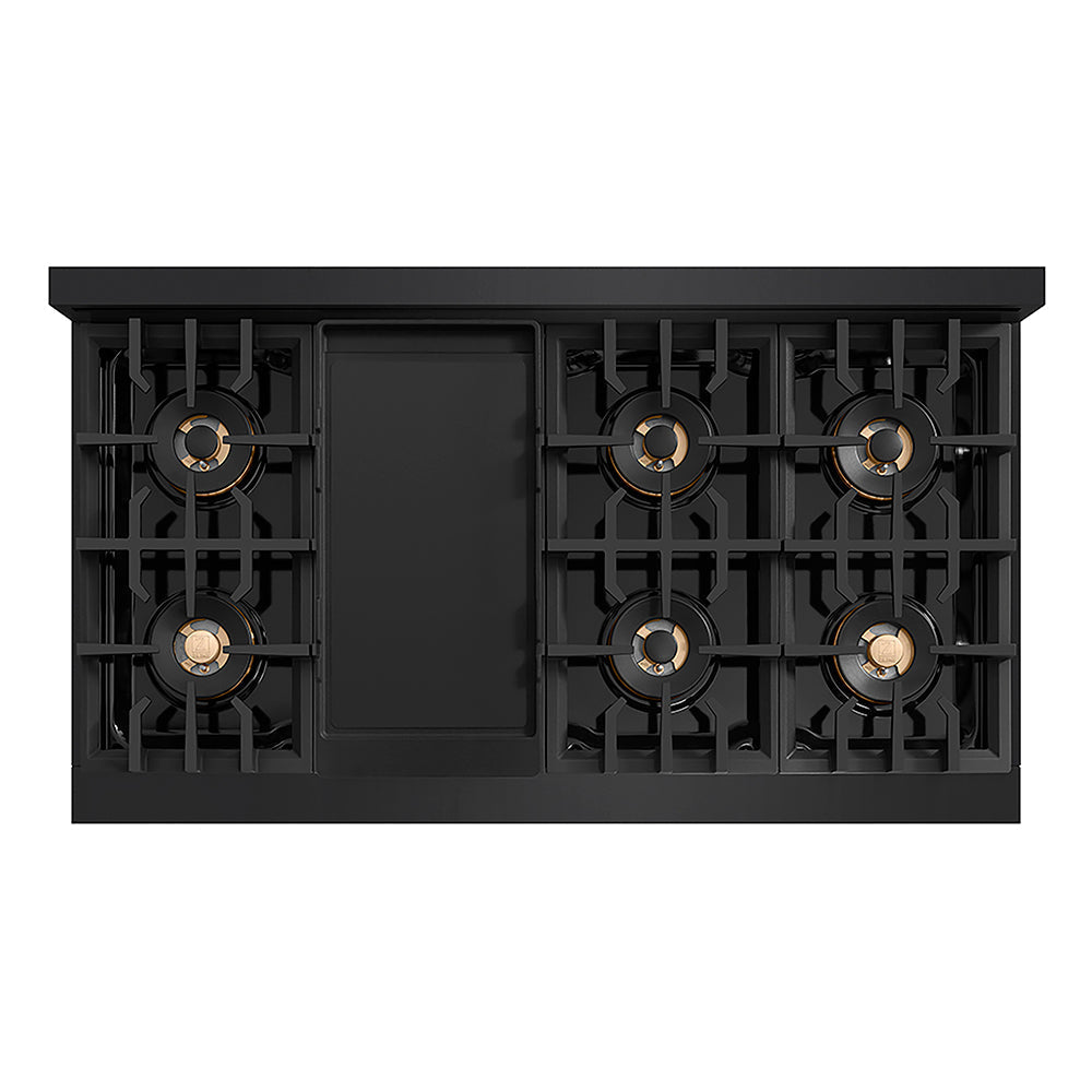 ZLINE 48 in. Classic Gas Rangetop with 8 Burner DuoPro™ Cooktop in Black Stainless Steel (PCRTB-48)