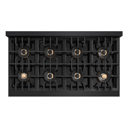 ZLINE 48 in. Classic Gas Rangetop with 8 Burner DuoPro™ Cooktop in Black Stainless Steel (PCRTB-48)