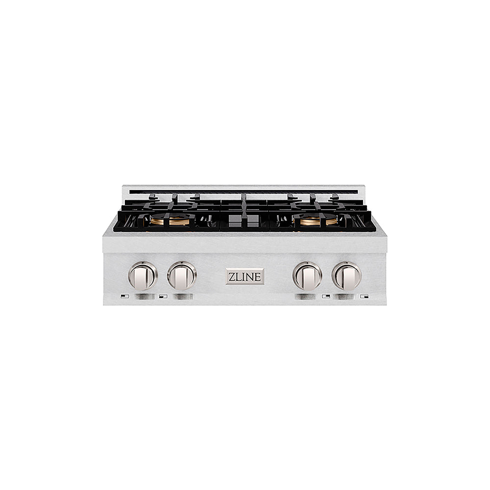 ZLINE 30 in. Classic Gas Rangetop with 4 Burner DuoPro™ Cooktop in Satin Stainless Steel (PCRTS-30)
