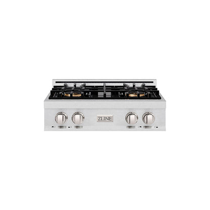 ZLINE 30 in. Classic Gas Rangetop with 4 Burner DuoPro™ Cooktop in Satin Stainless Steel (PCRTS-30)
