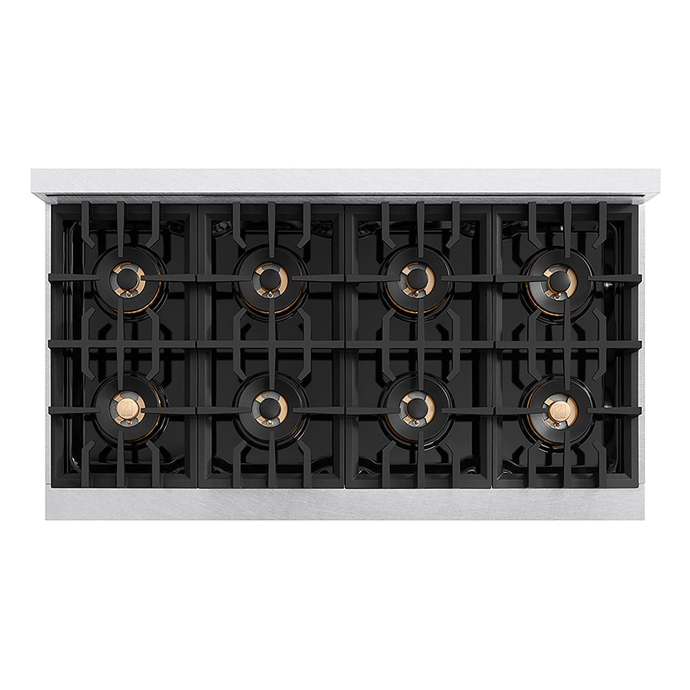 ZLINE 48 in. Classic Gas Rangetop with 8 Burner DuoPro™ Cooktop in Satin Stainless Steel (PCRTS-48)