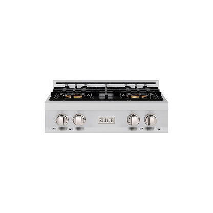 ZLINE 30 in. Classic Gas Rangetop with 4 Burner DuoPro™ Cooktop in Stainless Steel (PCRT30)