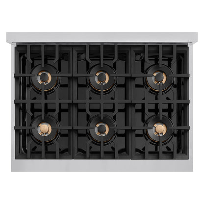 ZLINE 36 in. Classic Gas Rangetop with 6 Burner DuoPro™ Cooktop in Stainless Steel (PCRT36)