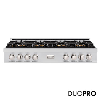 ZLINE 48 in. Classic Gas Rangetop with 8 Burner DuoPro™ Cooktop in Stainless Steel (PCRT48)