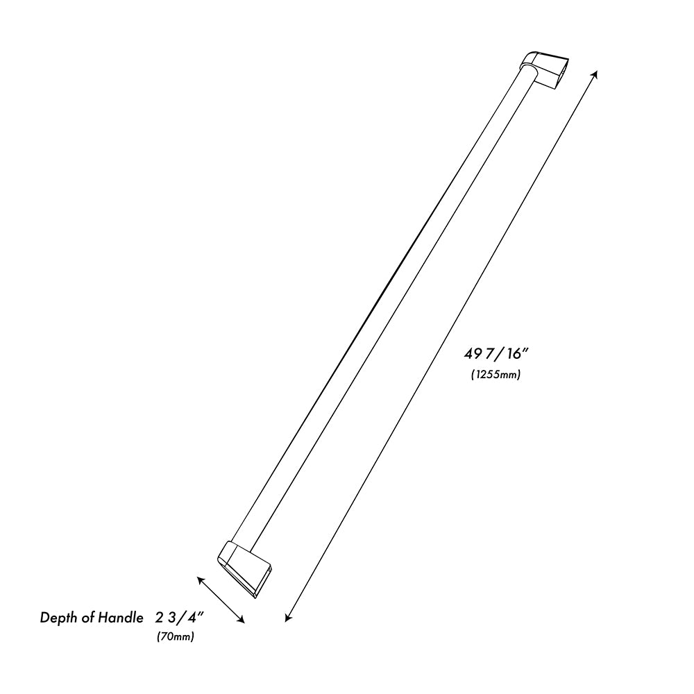 ZLINE Column Refrigeration Helix Handle (Set of 1) in Black Stainless Steel (RCHZ-K-BS)