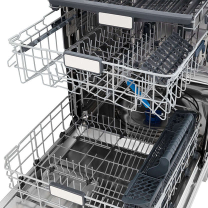 ZLINE 24 in. Monument Series 3rd Rack Top Touch Control Dishwasher with Blue Matte Panel, 45dBa (DWMT-BM-24)