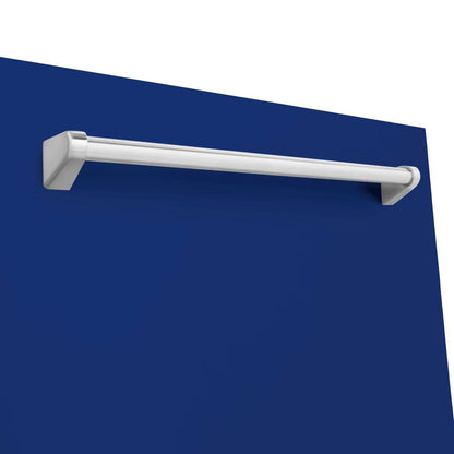 ZLINE 24 in. Monument Series 3rd Rack Top Touch Control Dishwasher with Blue Gloss Panel, 45dBa (DWMT-BG-24)