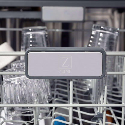 ZLINE Autograph Edition 30 in. Kitchen Package with Stainless Steel Dual Fuel Range, Range Hood, Dishwasher, and Refrigerator with External Water Dispenser with Polished Gold Accents (4AKPR-RARHDWM30-G)