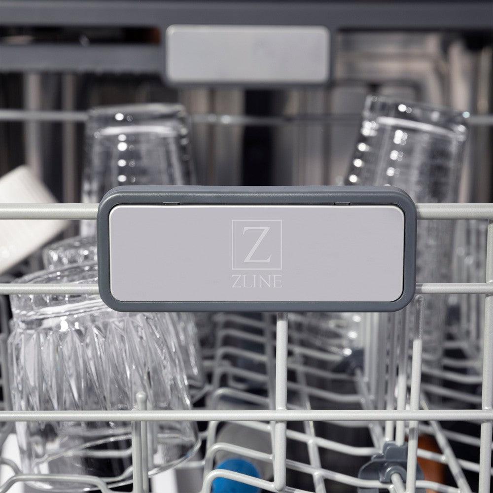 ZLINE Autograph Edition 30 in. Kitchen Package with Stainless Steel Dual Fuel Range, Range Hood, Dishwasher and Refrigerator with Polished Gold Accents (4KAPR-RARHDWM30-G)