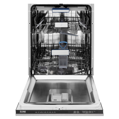 ZLINE 36 in. Kitchen Package with Satin Stainless Dual Fuel Range, Ducted Vent Range Hood and Tall Tub Dishwasher (3KP-RASRH36-DWV)