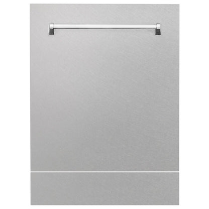 ZLINE 48 in. Kitchen Package with Satin Stainless Dual Fuel Range, Ducted Vent Range Hood and Tall Tub Dishwasher (3KP-RASRH48-DWV)