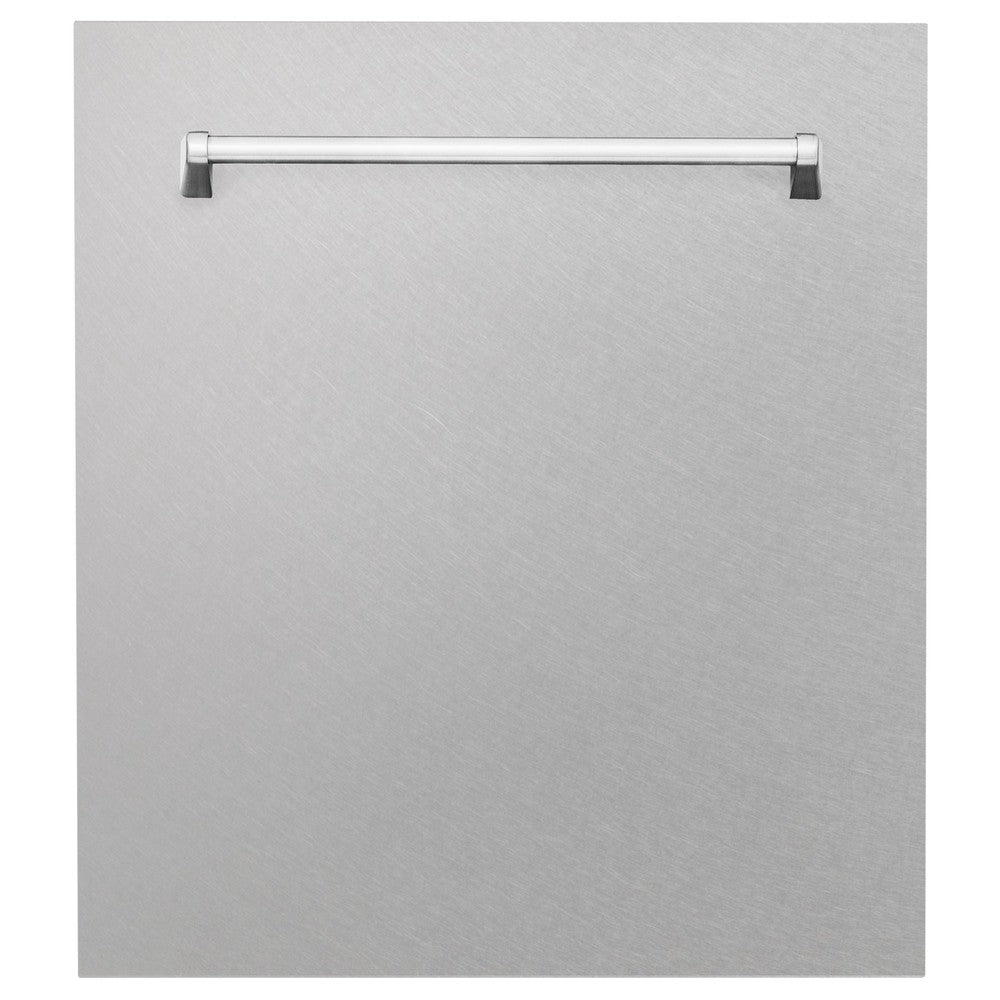 ZLINE 48 in. Kitchen Package with Satin Stainless Dual Fuel Range, Ducted Vent Range Hood and Tall Tub Dishwasher (3KP-RASRH48-DWV)