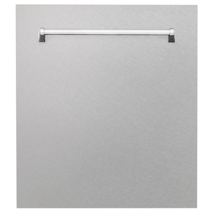 ZLINE 48 in. Kitchen Package with Satin Stainless Dual Fuel Range, Ducted Vent Range Hood and Tall Tub Dishwasher (3KP-RASRH48-DWV)