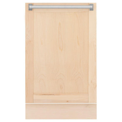 ZLINE 18 in. Tallac Series 3rd Rack Top Control Dishwasher with Unfinished Wood Panel, 51dBa (DWV-UF-18)