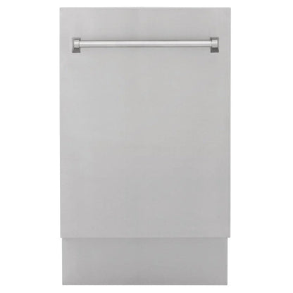 ZLINE 18 in. Compact Top Control Dishwasher with Stainless Steel Tub and Traditional Handle, 52dBa (DW-18)