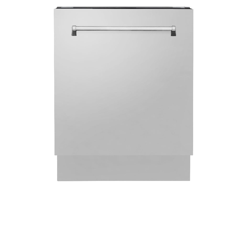 ZLINE Kitchen Package with 36 in. French Door Refrigerator, 36 in. Dual Fuel Range, 36 in. Range Hood, 24 in. Microwave Drawer, 24 in. Tall Tub Dishwasher and 24 in. Beverage Fridge in Stainless Steel (6KPR-RARH36-MWDWV-RBV)
