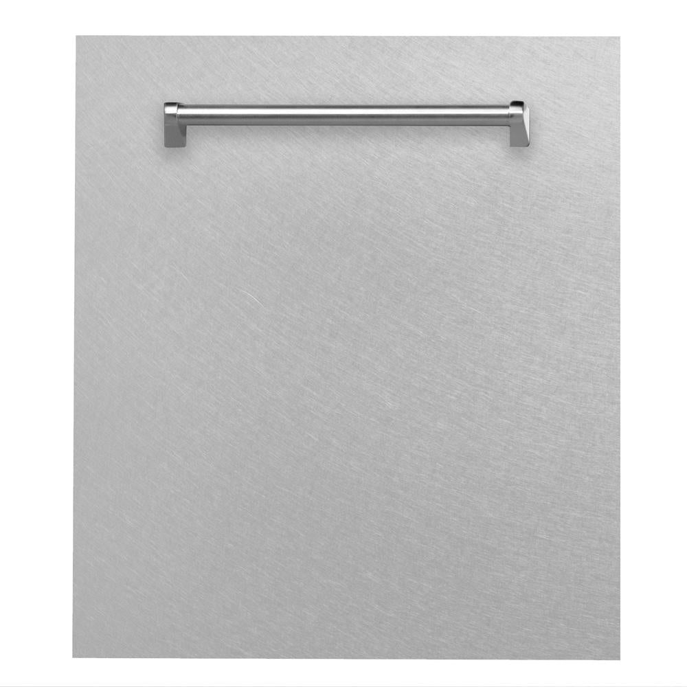 ZLINE 30 in. Kitchen Package with Satin Stainless Dual Fuel Range, Ducted Vent Range Hood and Dishwasher (3KP-RASRH30-DW)