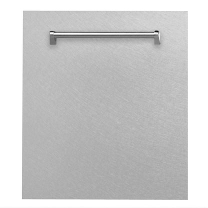 ZLINE 30 in. Kitchen Package with Satin Stainless Dual Fuel Range, Ducted Vent Range Hood and Dishwasher (3KP-RASRH30-DW)
