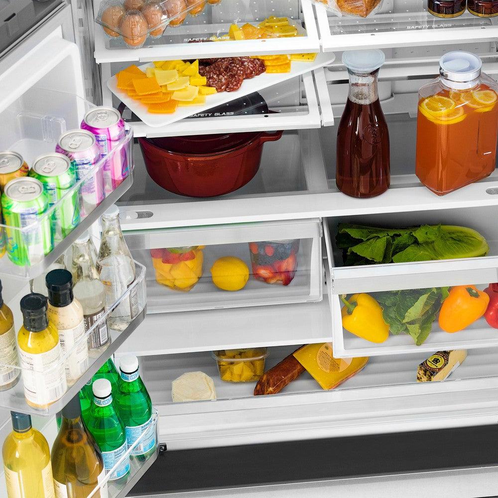 ZLINE Autograph Edition 48 in. Kitchen Package with Stainless Steel Dual Fuel Range, Range Hood, Dishwasher and Refrigerator with Polished Gold Accents (4KAPR-RARHDWM48-G)