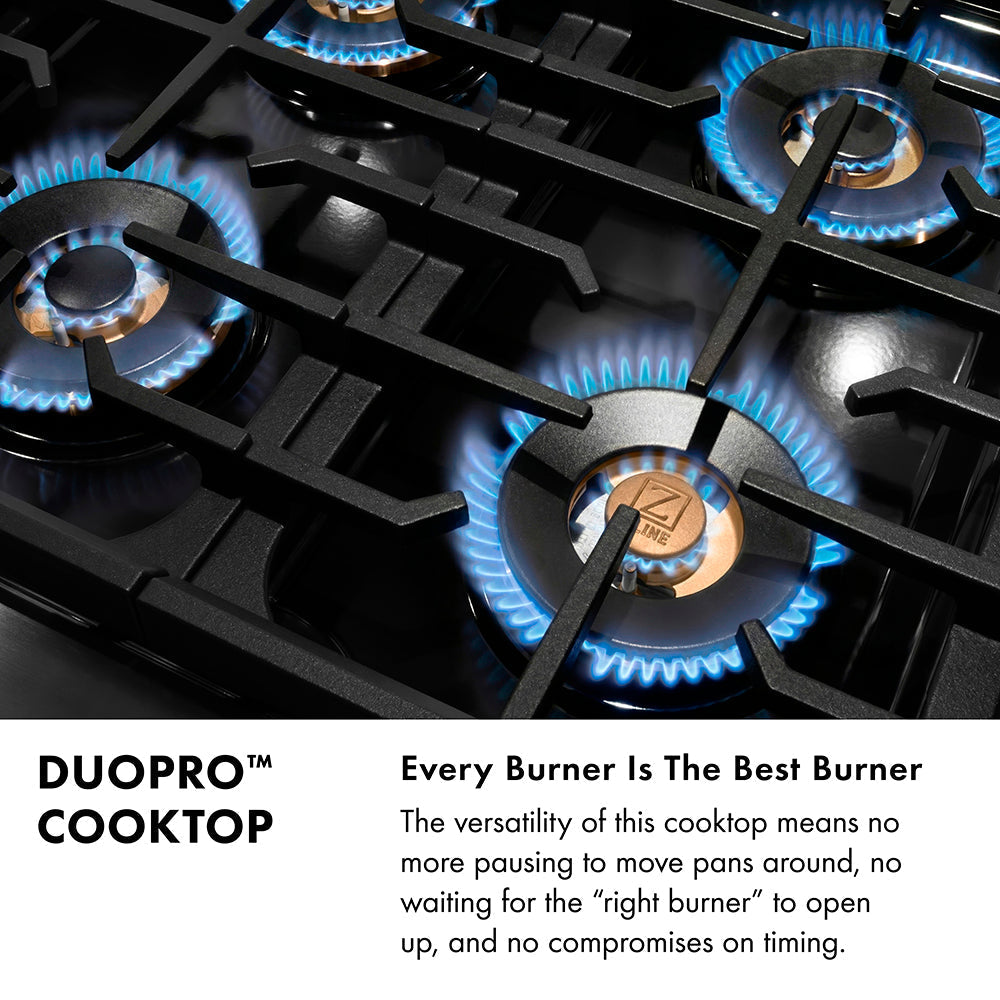 ZLINE 48 in. Paramount Gas Rangetop with 8 Burner DuoPro™ Cooktop in Stainless Steel (PSRT48)