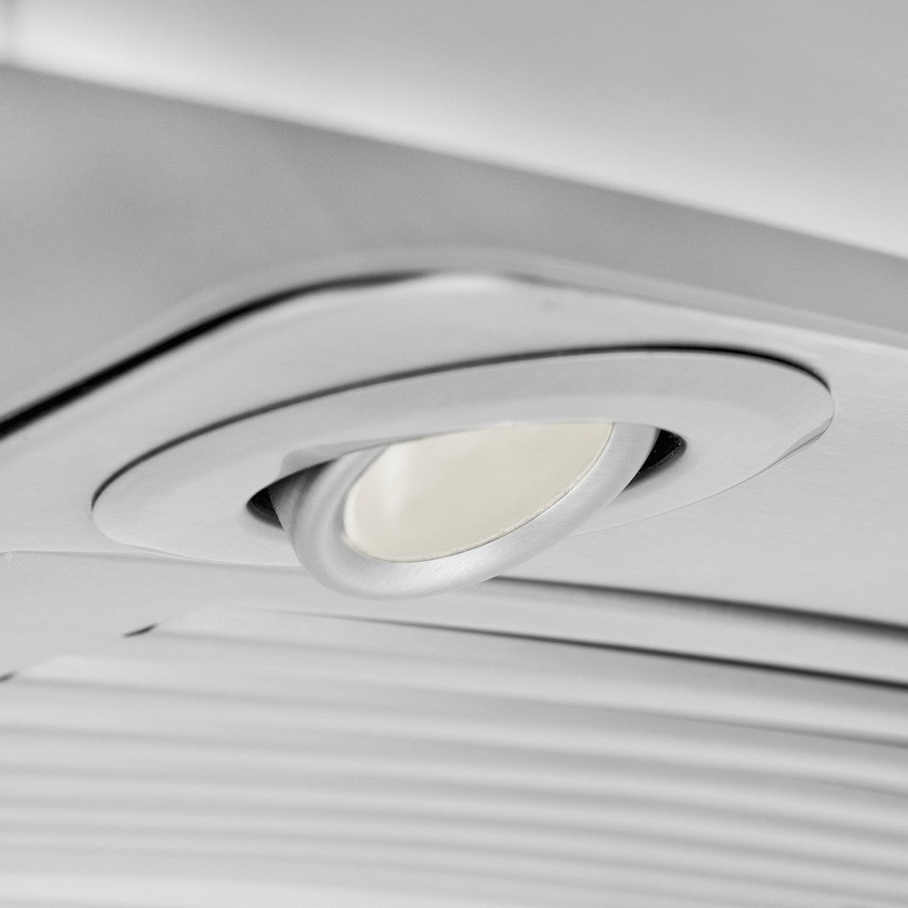 ZLINE 30 in. CrownSound™ Ducted Vent Island Mount Range Hood in Stainless Steel and Glass with Built-in Bluetooth Speakers (GL9iCRN-BT-30)