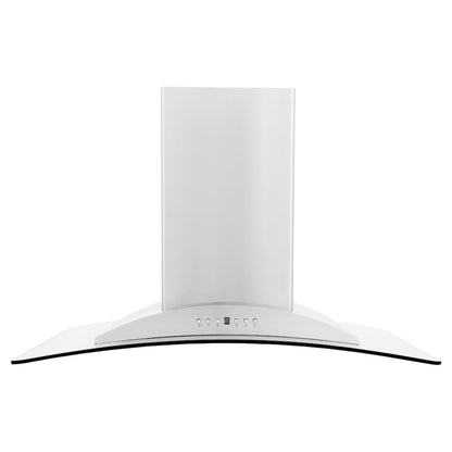 ZLINE 36 in. Convertible Vent Island Mount Range Hood in Stainless Steel and Glass (GL9i-36)