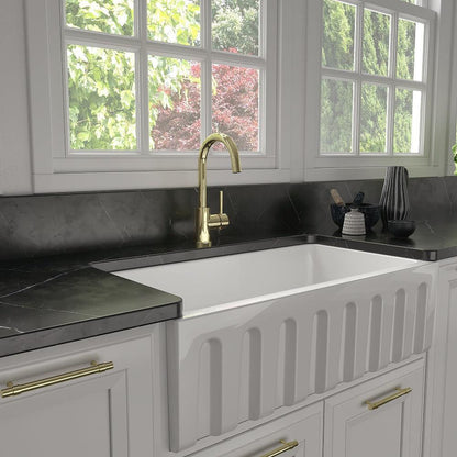 ZLINE Autograph Edition Renoir Single Handle Kitchen Faucet in Polished Gold (REN-KF-PG)
