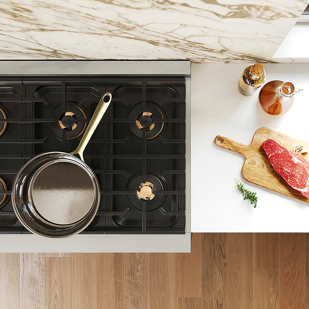 ZLINE 48 in. 6.7 cu. ft. Paramount Gas Range with 8 Burner DuoPro™ Cooktop and Dual Ovens in Stainless Steel (PSGR48)