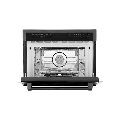ZLINE 24 in. Black Stainless Steel Built-in Convection Microwave Oven with Speed and Sensor Cooking (MWO-24-BS)
