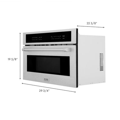 ZLINE 30 in. 1.6 cu ft. Built-in Convection Microwave Oven in Satin Stainless Steel with Speed and Sensor Cooking (MWO-30-SS)