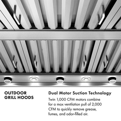 ZLINE 48 in. Wall Mount Outdoor Grill Hood (GOW2-48)