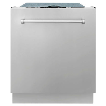 ZLINE Kitchen Package with Stainless Steel 30 in. Dual Fuel Range, 30 in. Over-the-Range Microwave, and 24 in. Dishwasher (3KP-RAOTR30-DW)