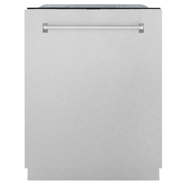ZLINE 24 in. Monument Series 3rd Rack Top Touch Control Dishwasher with Satin Stainless Steel Panel and Stainless Steel Tub, 45dBa (DWMT-SN-24)