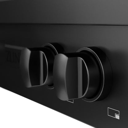 ZLINE 30 in. Paramount Gas Rangetop with 4 Brass Burners and Porcelain Cooktop in Black Stainless Steel (SRTB-BR-30)