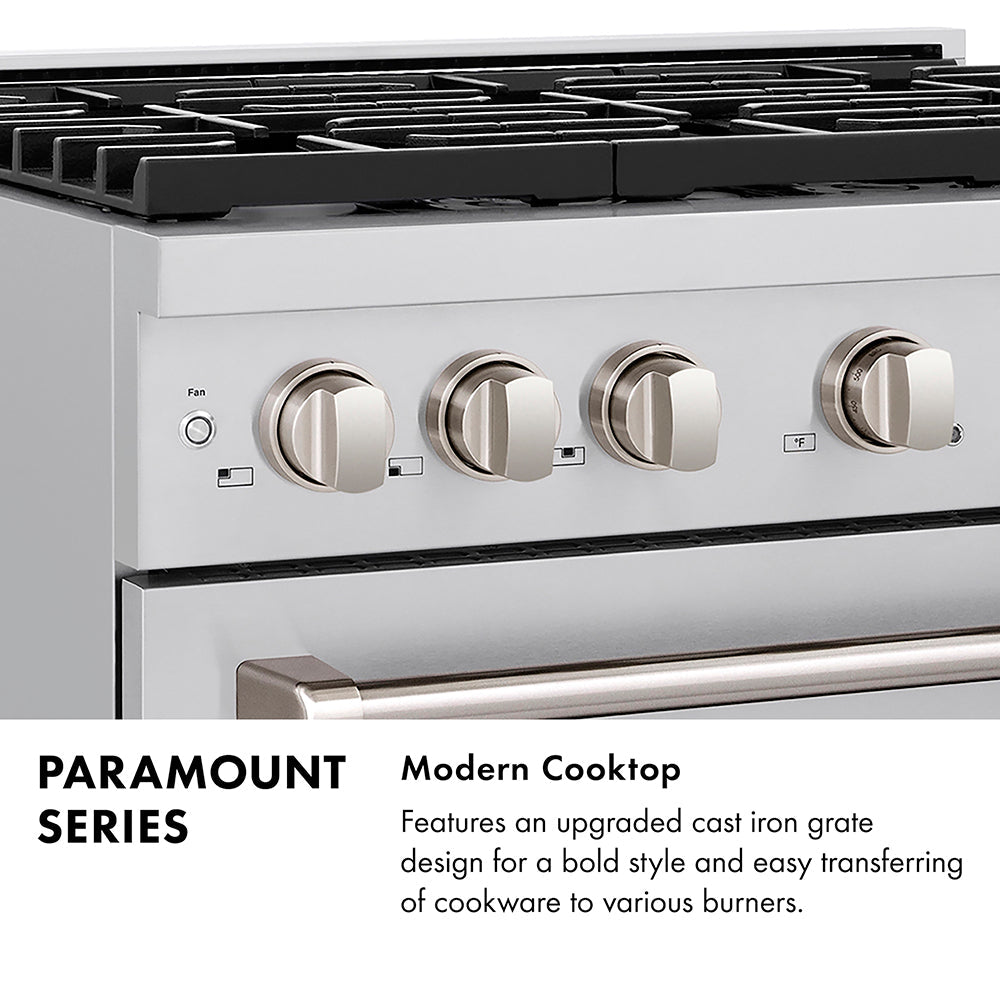 ZLINE Autograph Edition 48 in. 6.7 cu. ft. Paramount Double Oven Dual Fuel Range with 8 Burner Gas Cooktop in Black Stainless Steel and Polished Gold Helix Handles and Knob Accents (SDRBZ-48-KG)