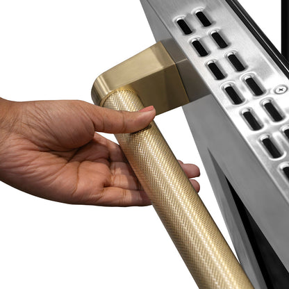 ZLINE Autograph Edition 30 in. Helix Handle (Set of 1) for Paramount and Select Ranges in Champagne Bronze (SGZ-054B-K-CB)