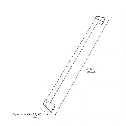 ZLINE Autograph Edition 30 in. Helix Handle (Set of 1) for Paramount and Select Ranges in Polished Nickel (SGZ-054B-K-PN)