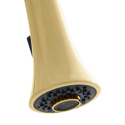 ZLINE Autograph Edition Edison Pull Down Single Handle Kitchen Faucet in Polished Gold (EDS-KF-PG)