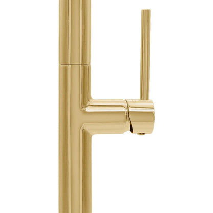 ZLINE Autograph Edition Voltaire Pull Down Single Handle Kitchen Faucet in Polished Gold (VLT-KF-PG)